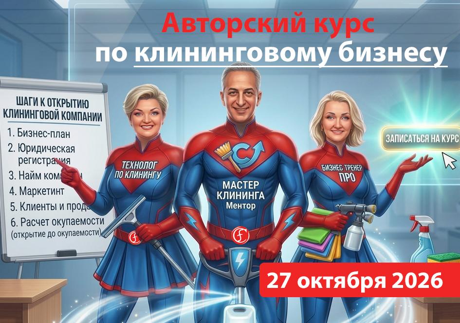 АВТОРСКИЙ КУРС ПО КЛИНИНГОВОМУ БИЗНЕСУ!