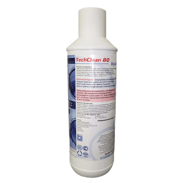 TechClean liquide 80 Жидкий кондиционер для белья, обладает приятным ароматом, 1 л