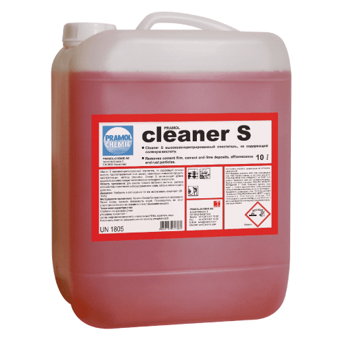 CLEANER S Pramol для удаления цементного налета, известковых отложений и ржавчины, 10 л