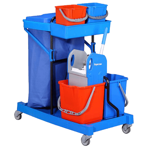 Тележка для уборки комбинированная MINI GONISA с отжимом для веревочного мопа