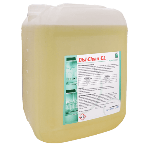 DishClean CL Karmiller жидкое средство для мытья посуды с активным хлором, 10 л