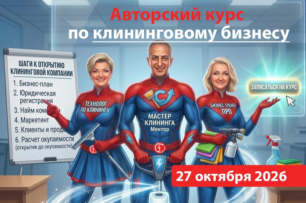Расписание курсов по созданию клинингового бизнеса